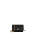 Chanel Camellia Wallet on chain Caviar Black  (Microchip)