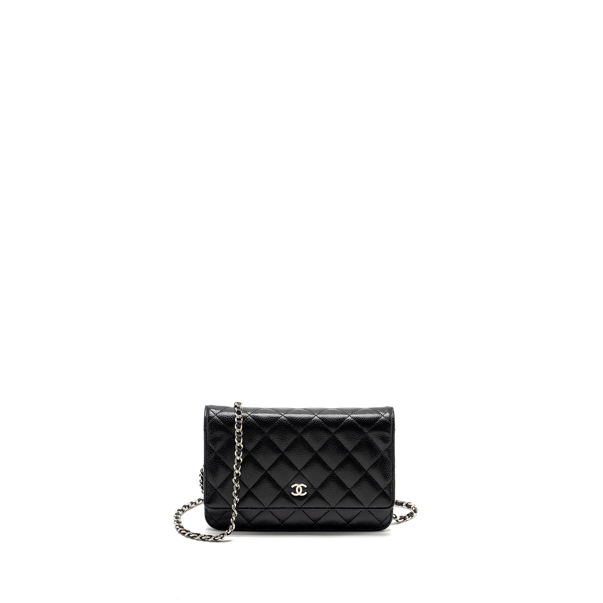 CHANEL Classic Wallet on Chain Caviar Black