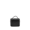 CHANEL Quilted Vanity Case Lambskin Black