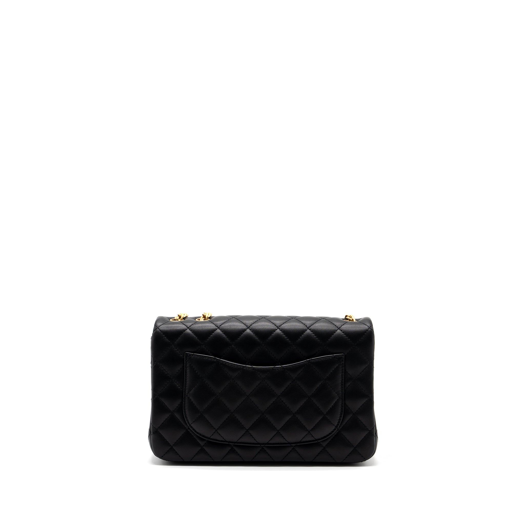 Chanel 23s camellia chain flap bag lambskin black  (Mircochip)