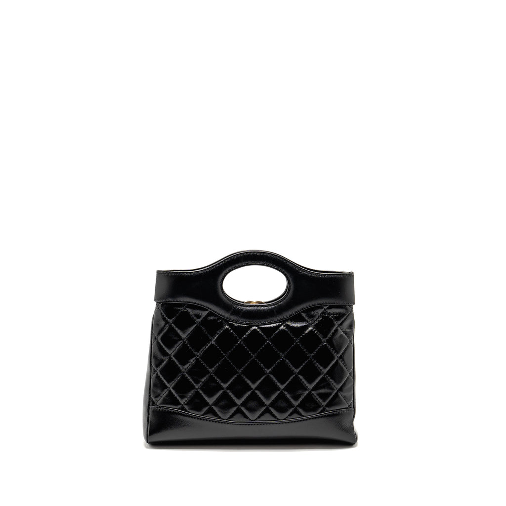 Chanel Mini 31 bag Shiny Calfskin Black L (Microchip)