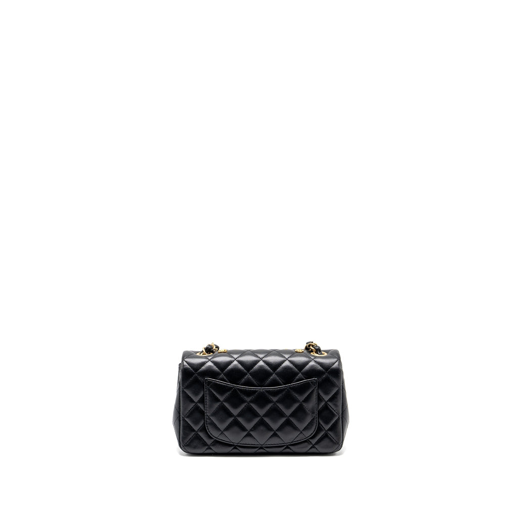 Chanel Egyptian Amulet Mini Rectangular Flap Bag Lambskin Black