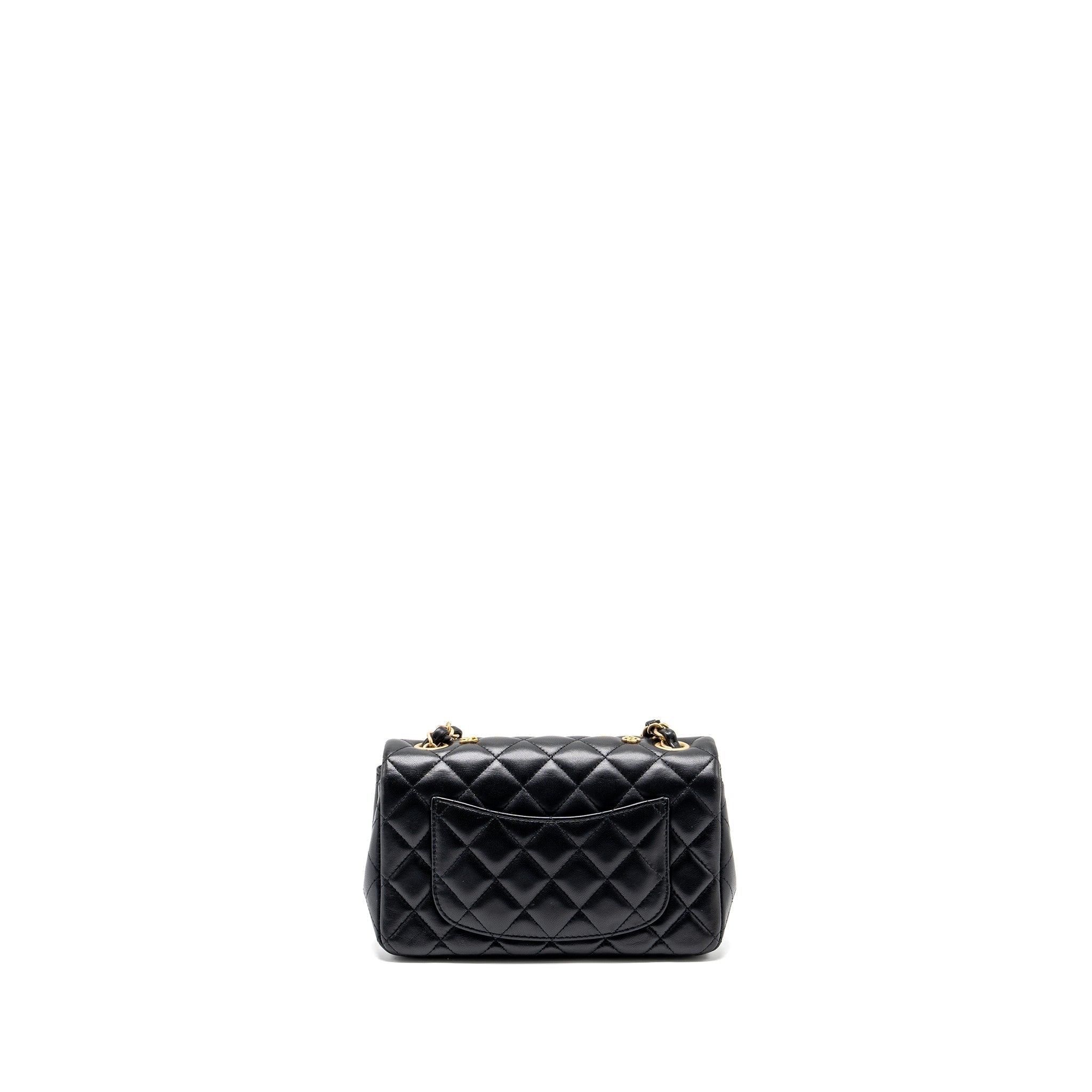 Chanel Egyptian Amulet Mini Rectangular Flap Bag Lambskin Black