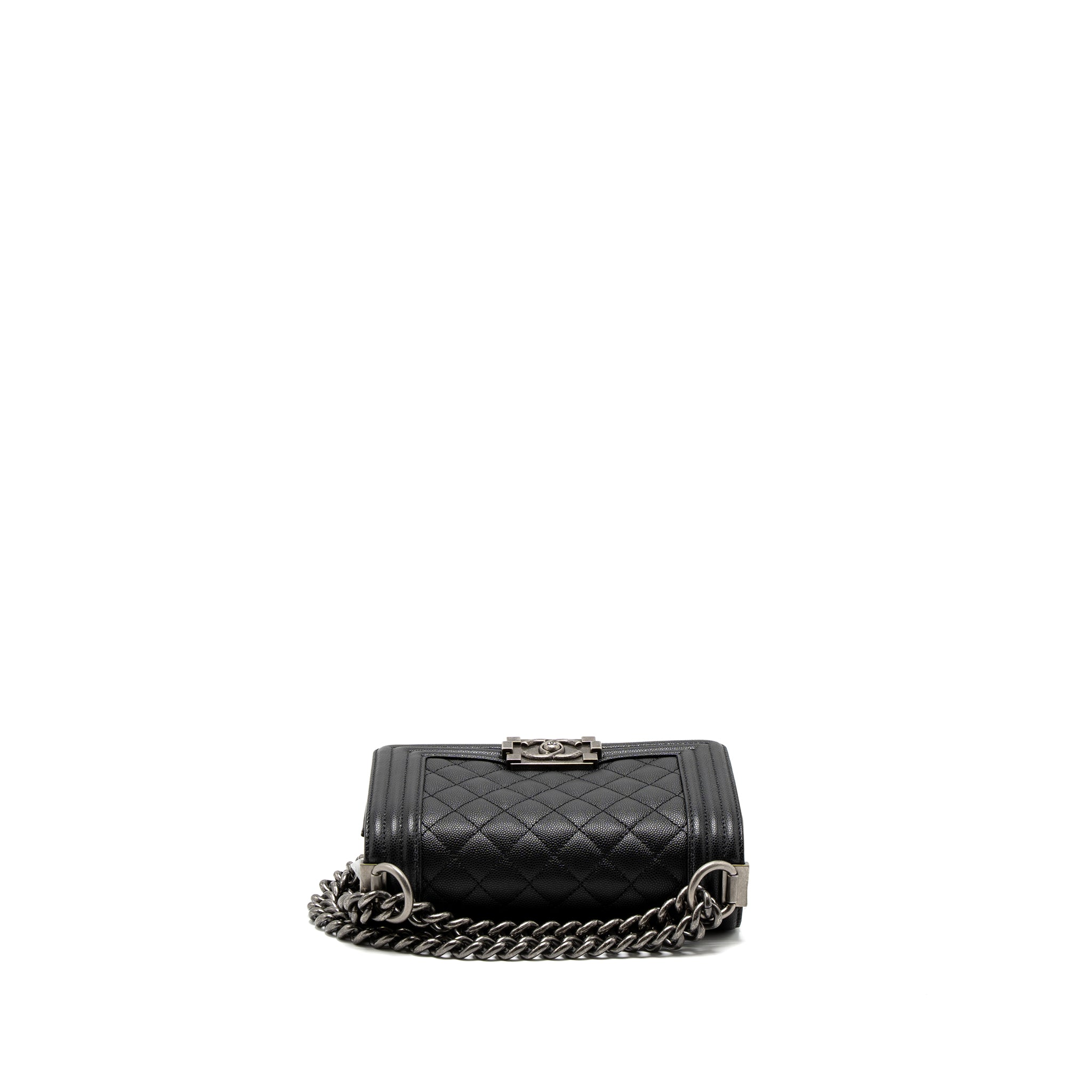 Chanel Small Boy Bag Caviar Black  (Microchip)