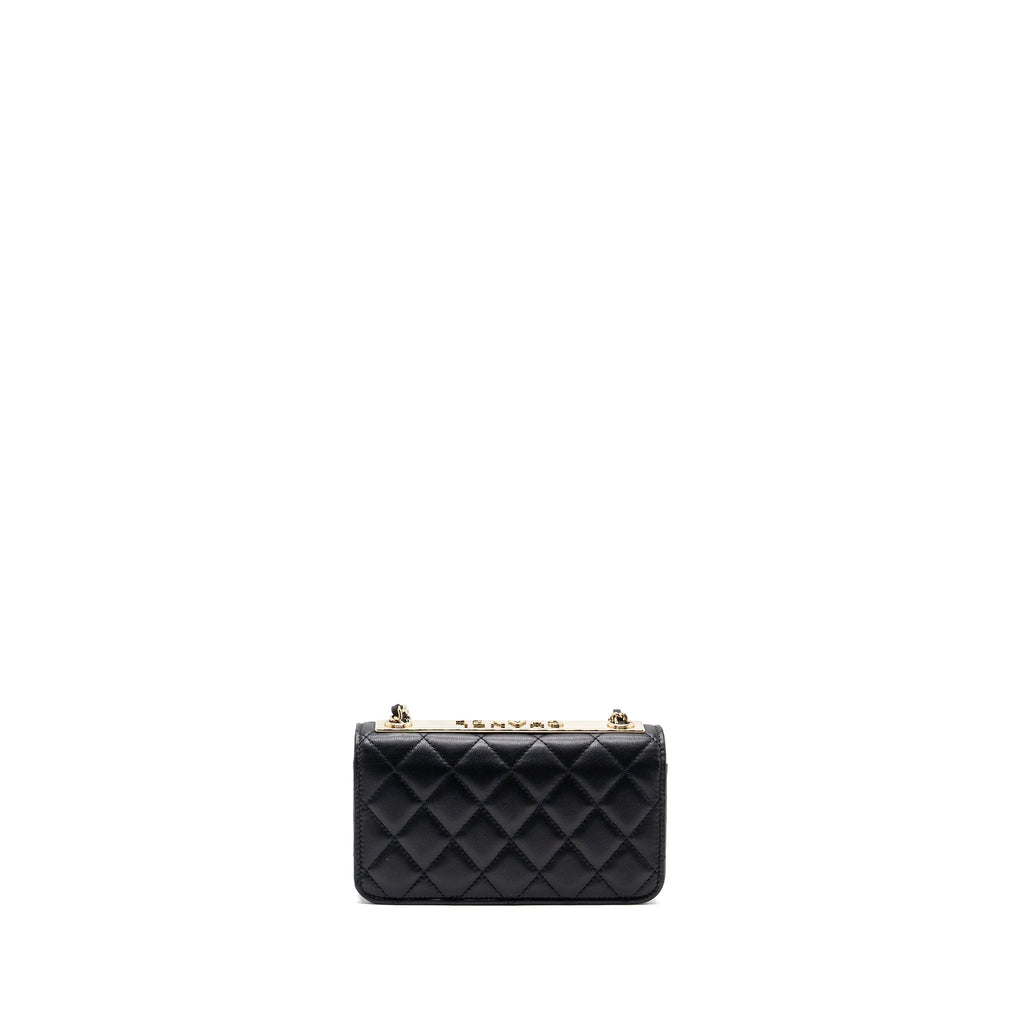 Chanel Mini Trendy CC Wallet On Chain Lambskin Black L (microchip)