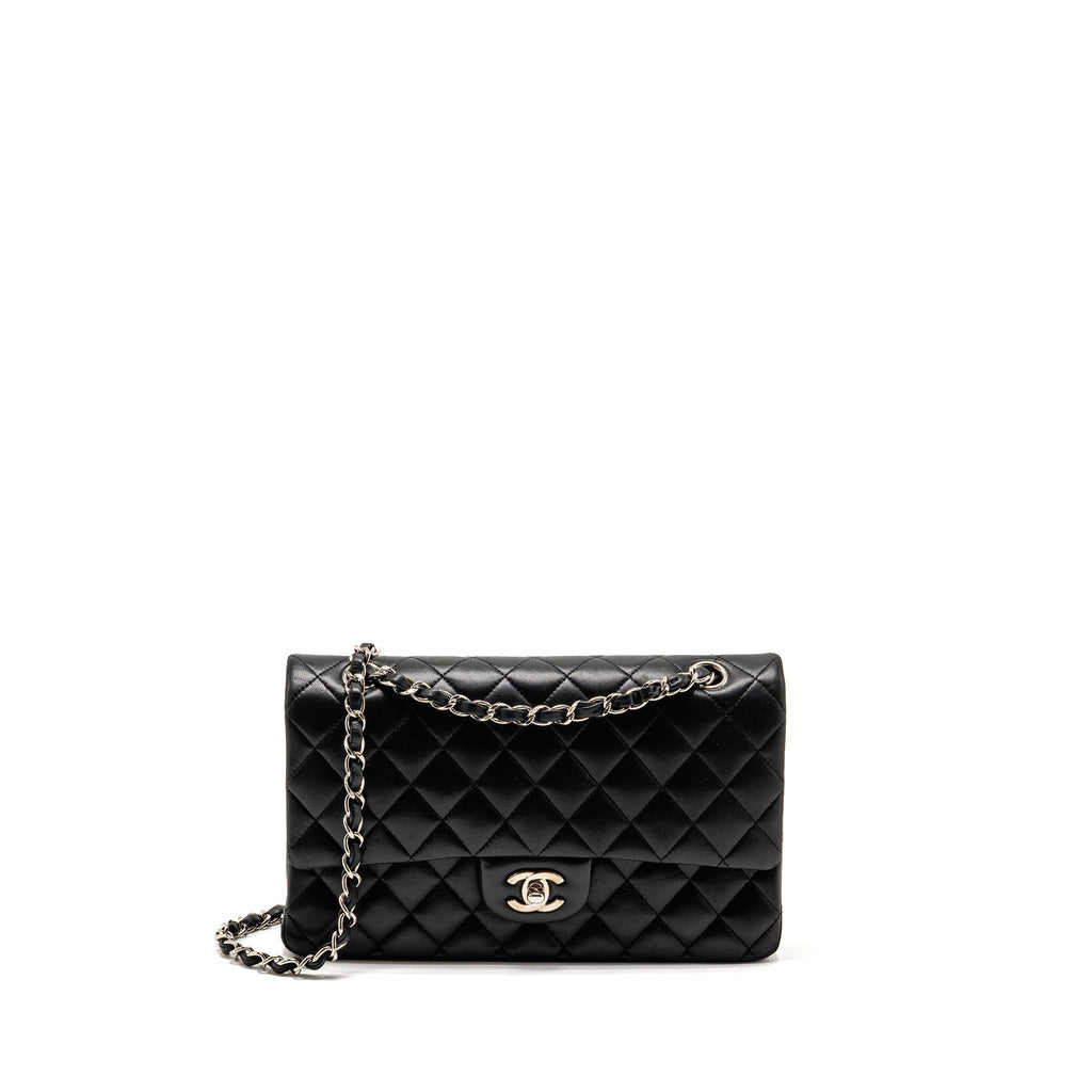 Chanel Medium Classic Double Flap Bag Lambskin BLACK