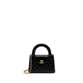 Chanel 23k Mini Shopping Bag Calfskin Black  (microchip)
