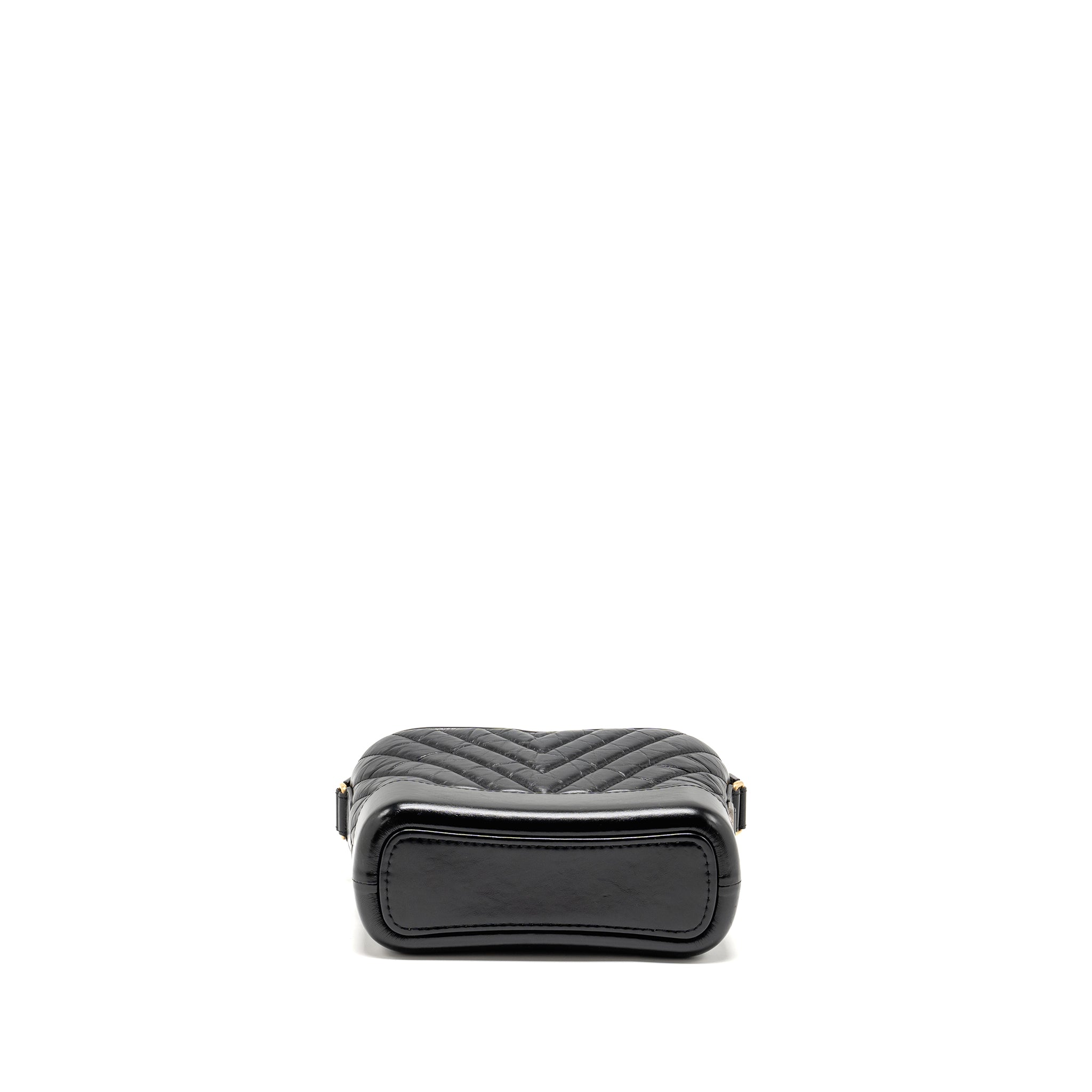 Chanel Small Gabrielle Hobo Bag Chevron Calfskin Black Multicolour Hardware