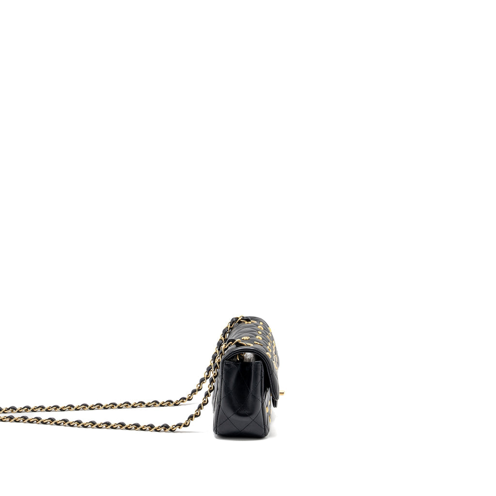 Chanel Egyptian Amulet Mini Rectangular Flap Bag Lambskin Black