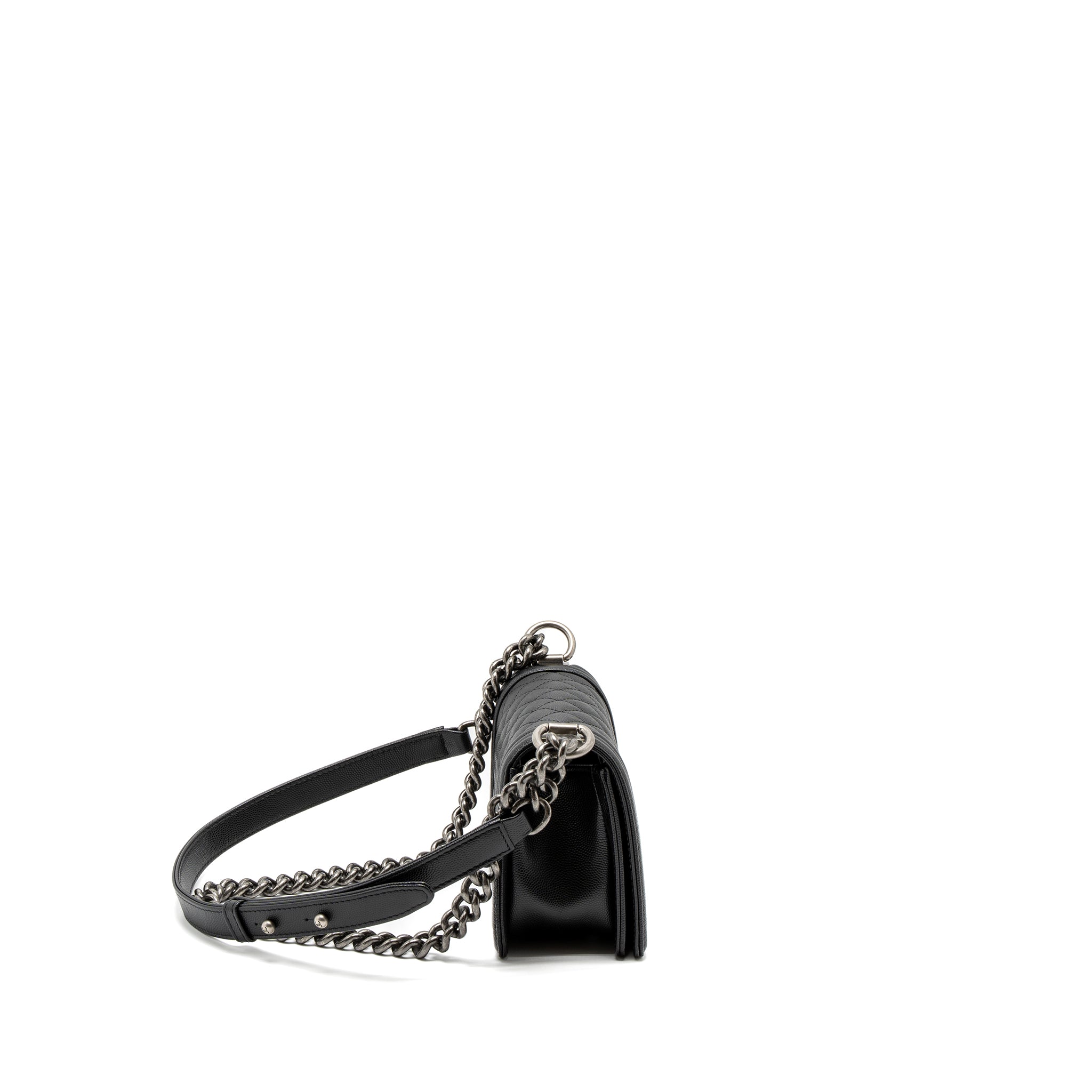 Chanel Small Boy Bag Caviar Black  (Microchip)