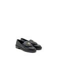 Chanel size 38 Quilted CC logo loafer black L