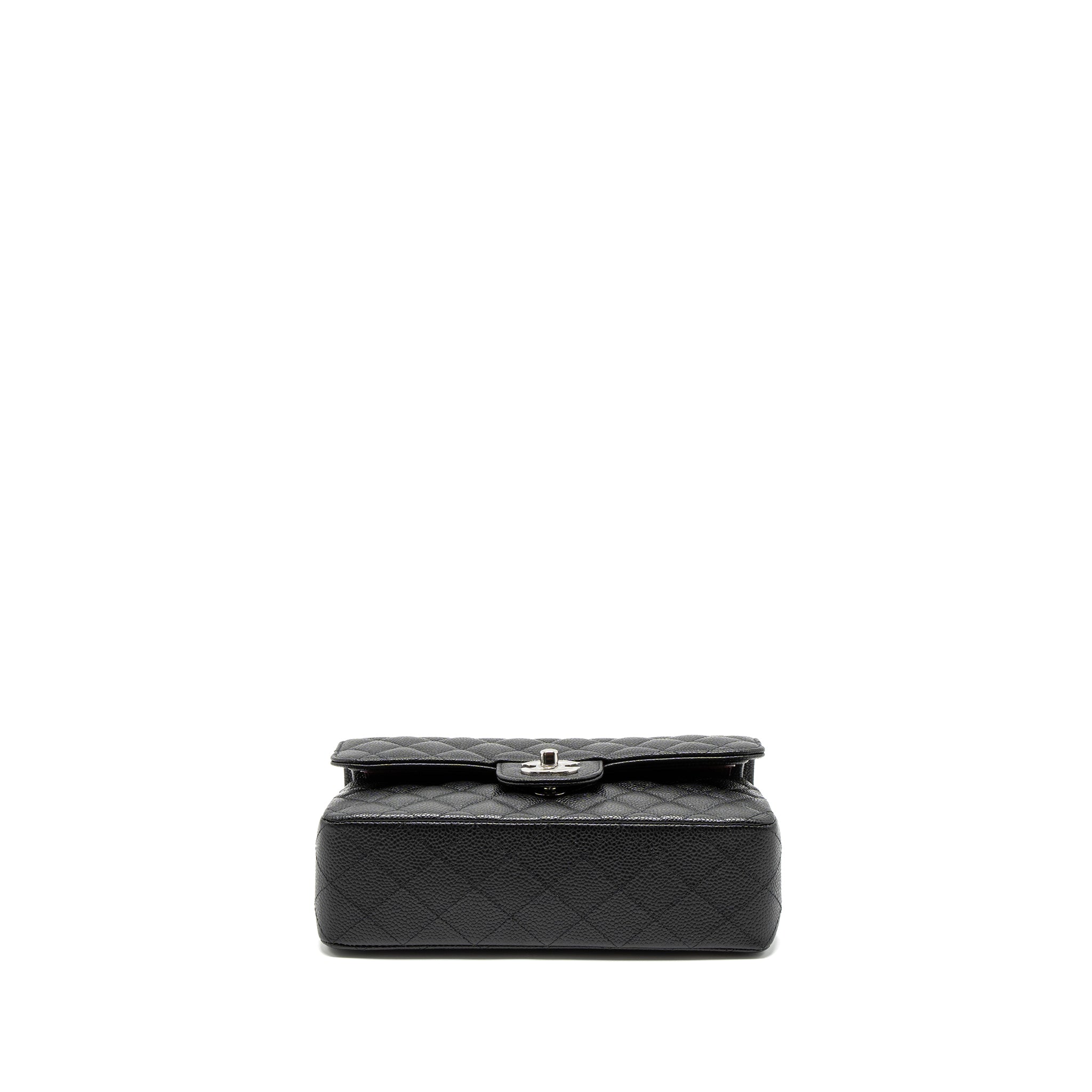 Chanel Small Classic Double Flap Bag Caviar Black  (Microchip)