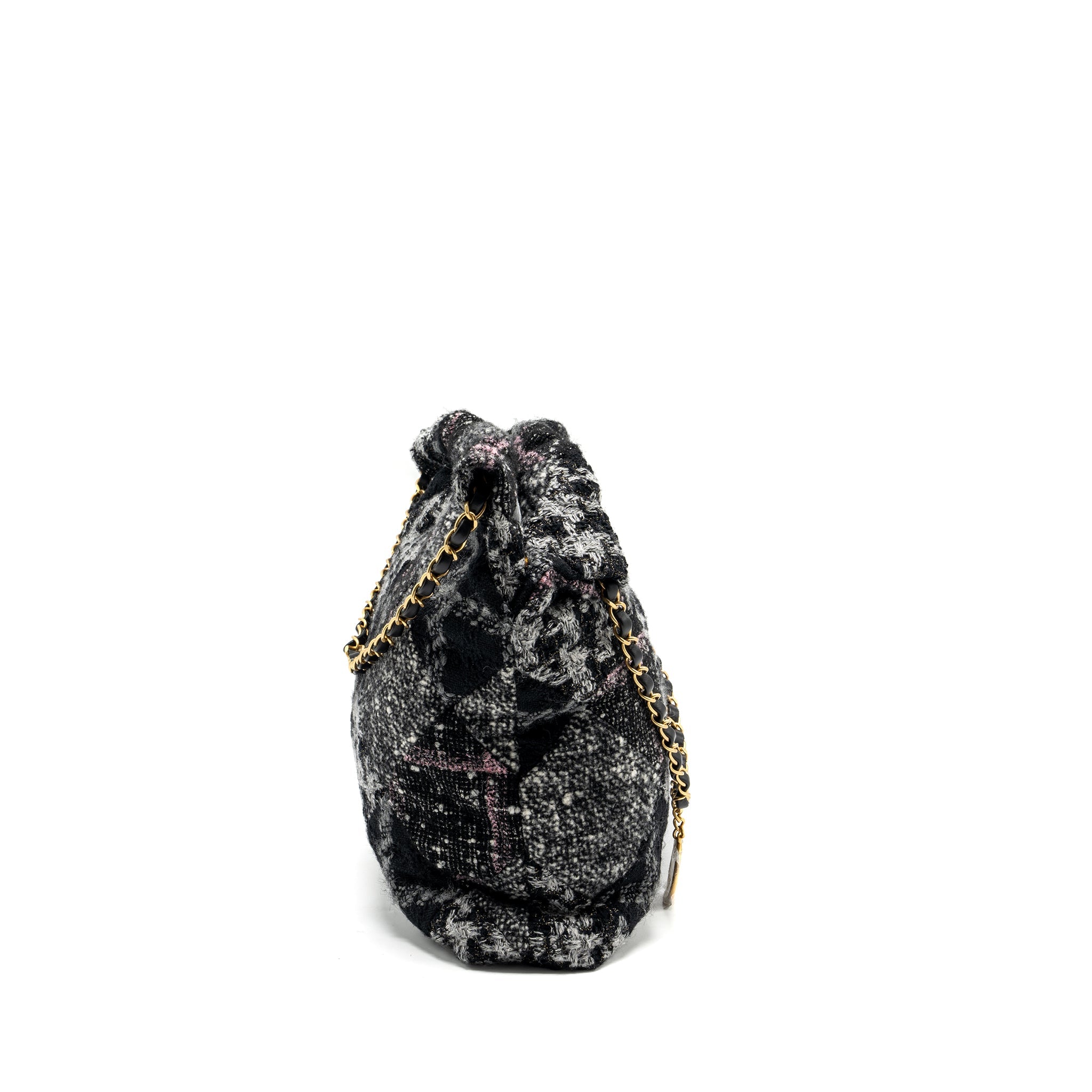 Chanel Medium 22 Bag fabric / tweed multicolour  (microchip)