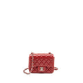 Chanel Mini Square Flap bag Caviar Red