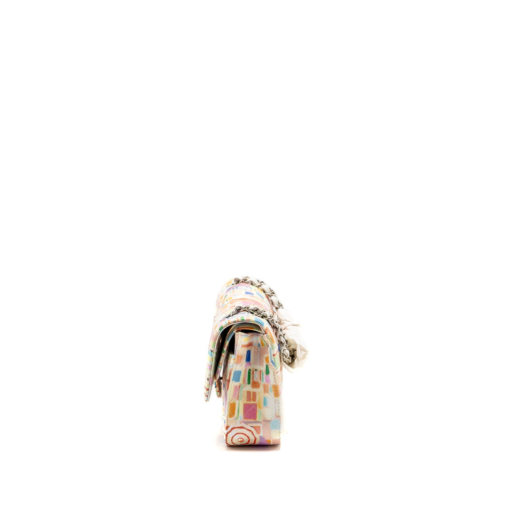 Chanel Medium Double Flap Bag Umbrella Rainbow Print Calfskin Multicolour