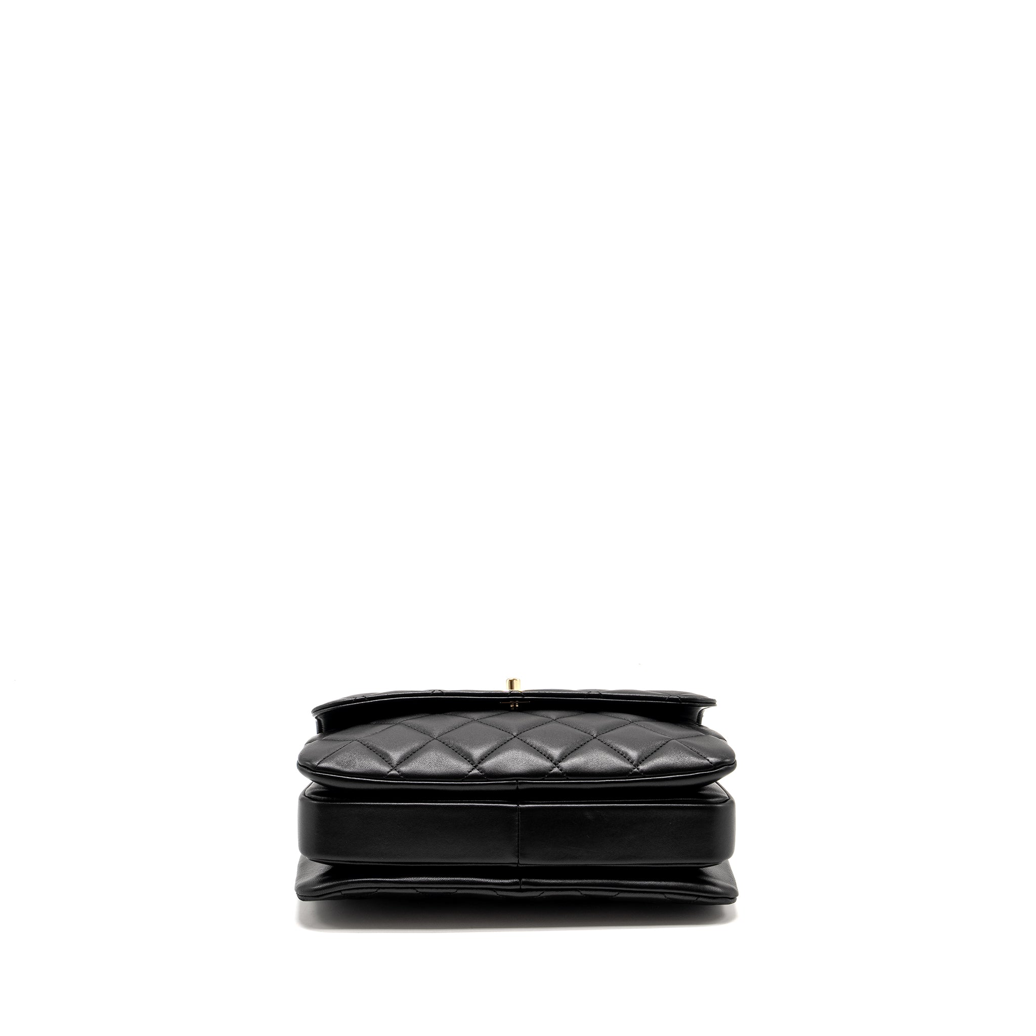 Chanel Top Handle Trendy CC Flap Bag Lambskin Black L