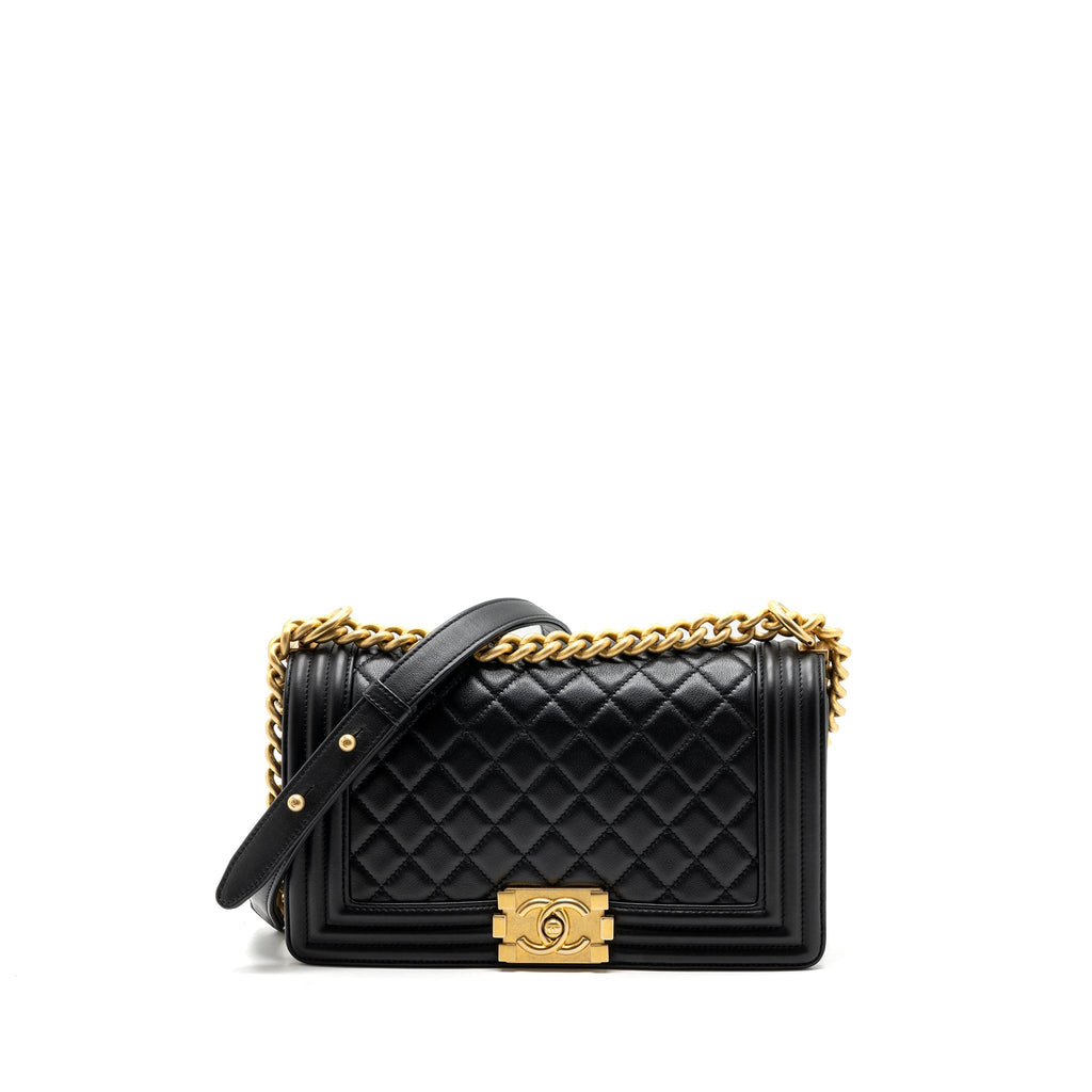 Chanel Medium Boy Bag Calfskin Black