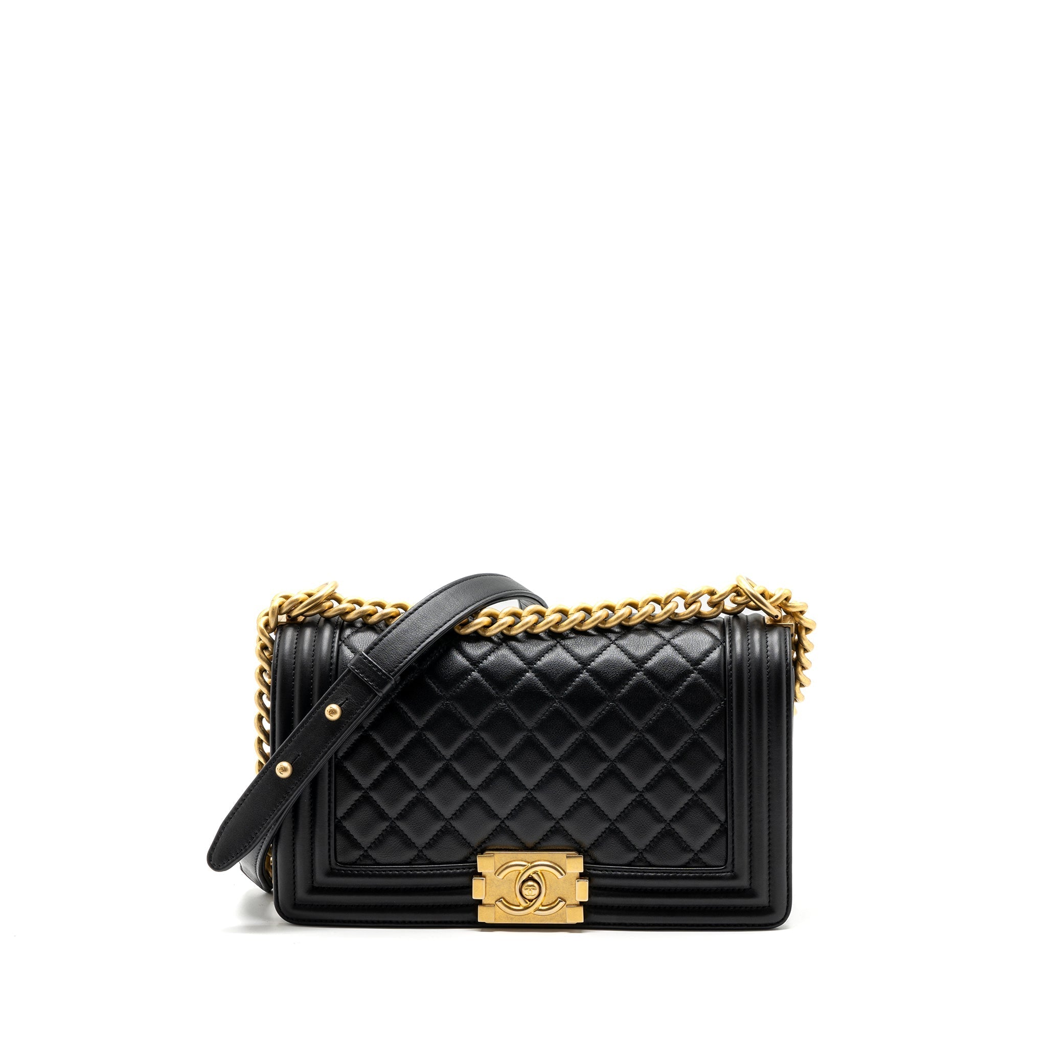 Chanel Medium Boy Bag Calfskin Black