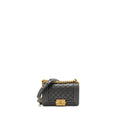 Chanel Small Boy Bag Caviar Dark Grey  (microchip)
