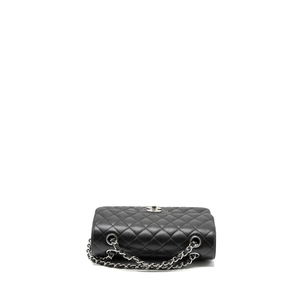 Chanel Small Classic Double Flap Bag Caviar Black  (Microchip)