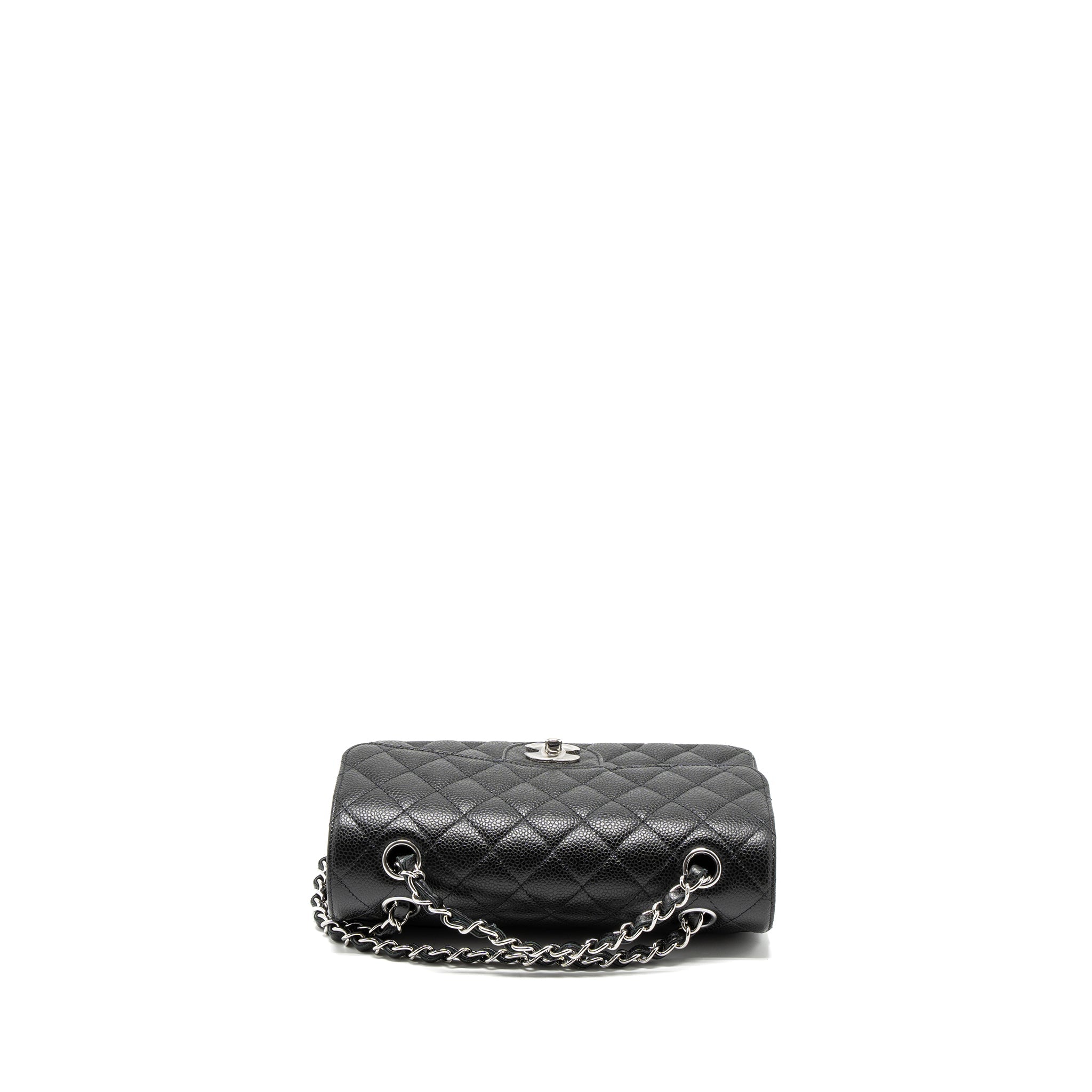Chanel Small Classic Double Flap Bag Caviar Black  (Microchip)