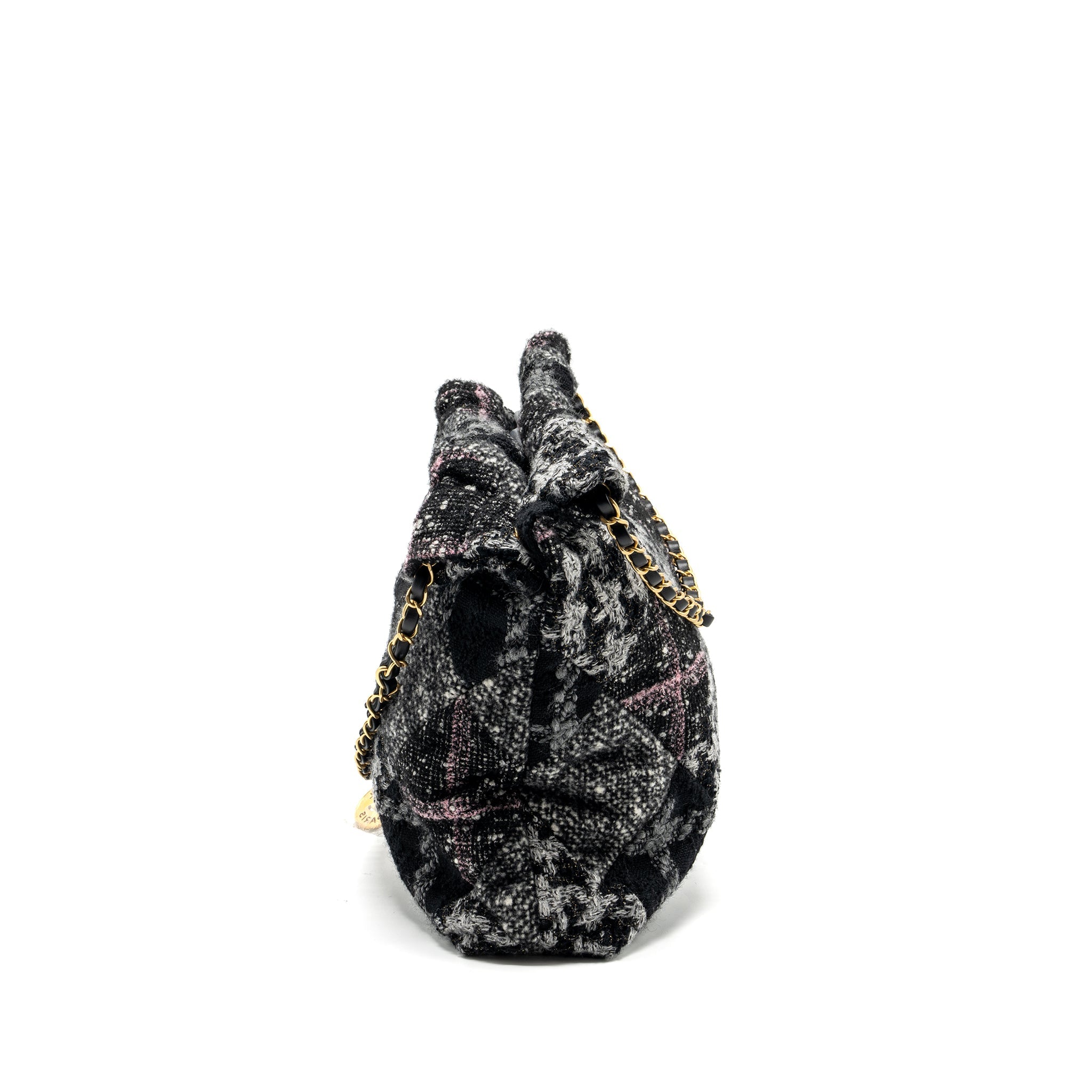 Chanel Medium 22 Bag fabric / tweed multicolour  (microchip)