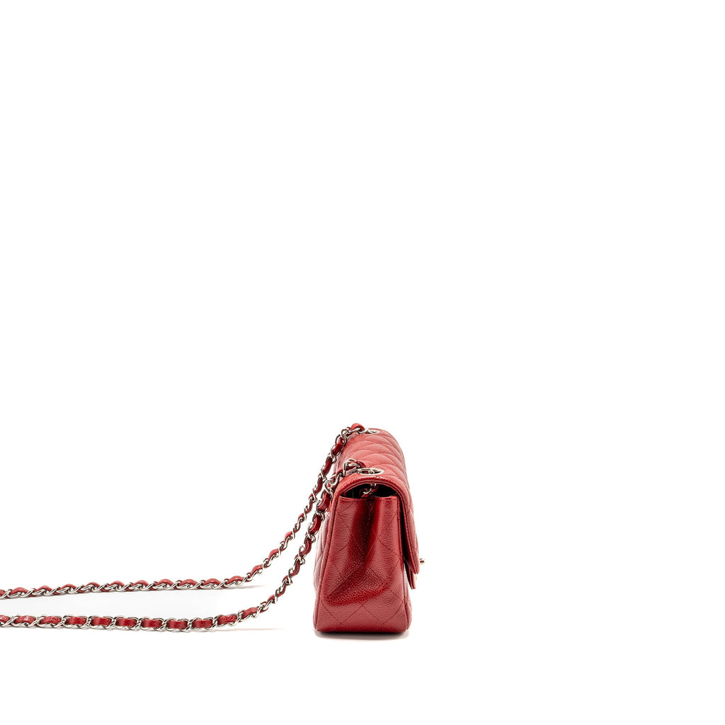 Chanel Mini Square Flap bag Caviar Red