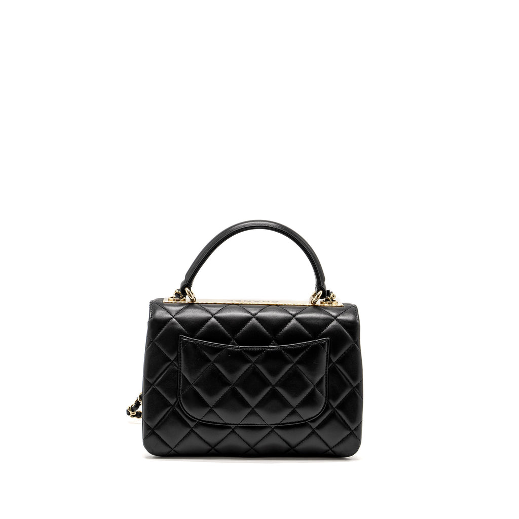 Chanel Top Handle Trendy CC Flap Bag Lambskin Black L