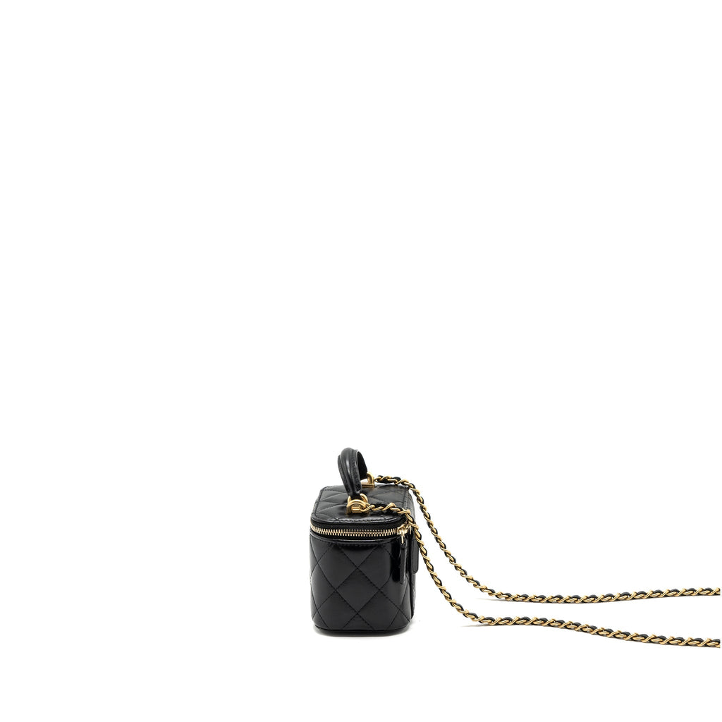 Chanel Top Handle Mini Vanity Lambskin Black