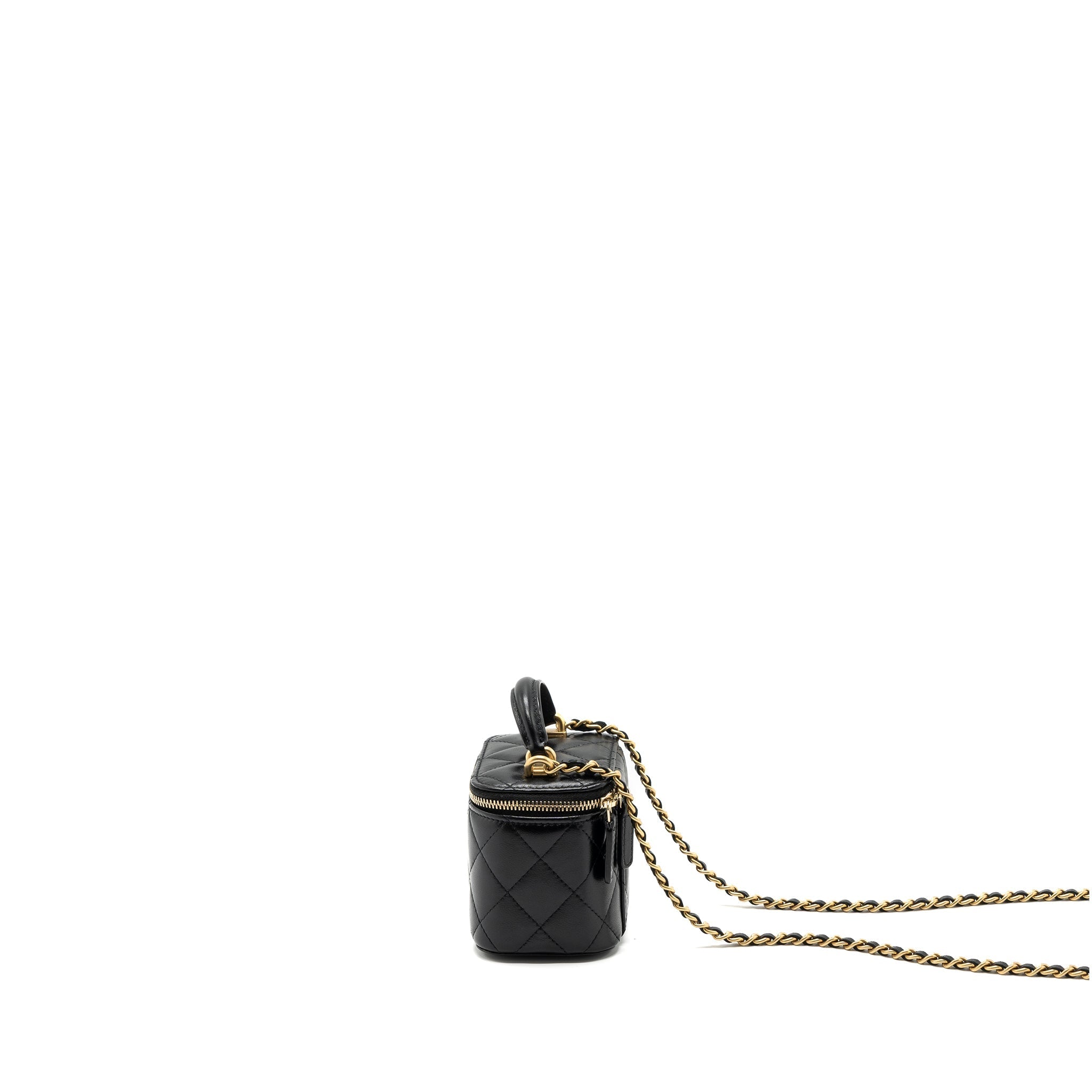 Chanel Top Handle Mini Vanity Lambskin Black