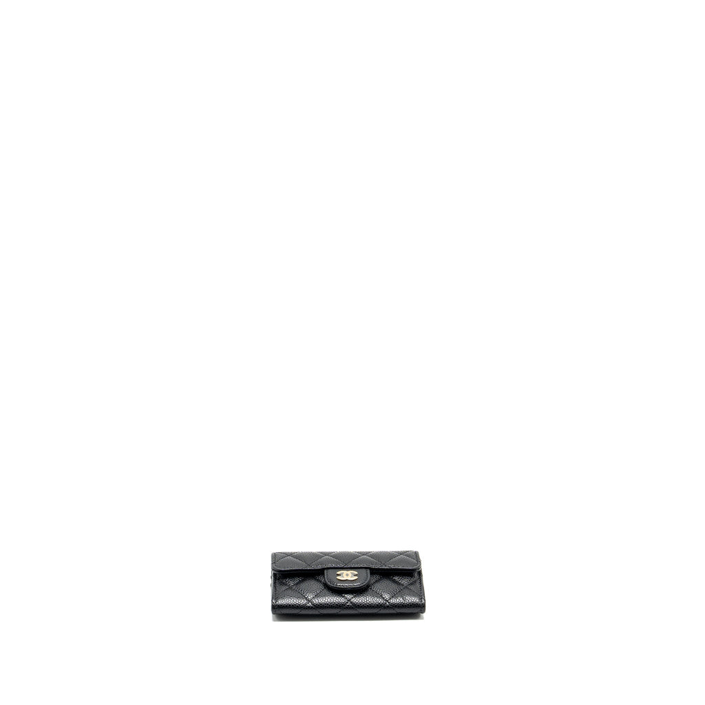 Chanel Classic Flap Card Holder Caviar BLACK  (Microchip)