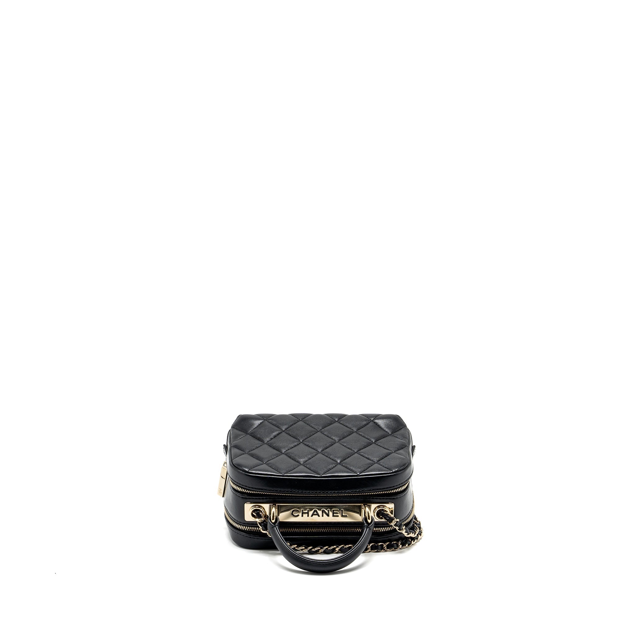 Chanel trendy cc top handle vanity bag lambskin black