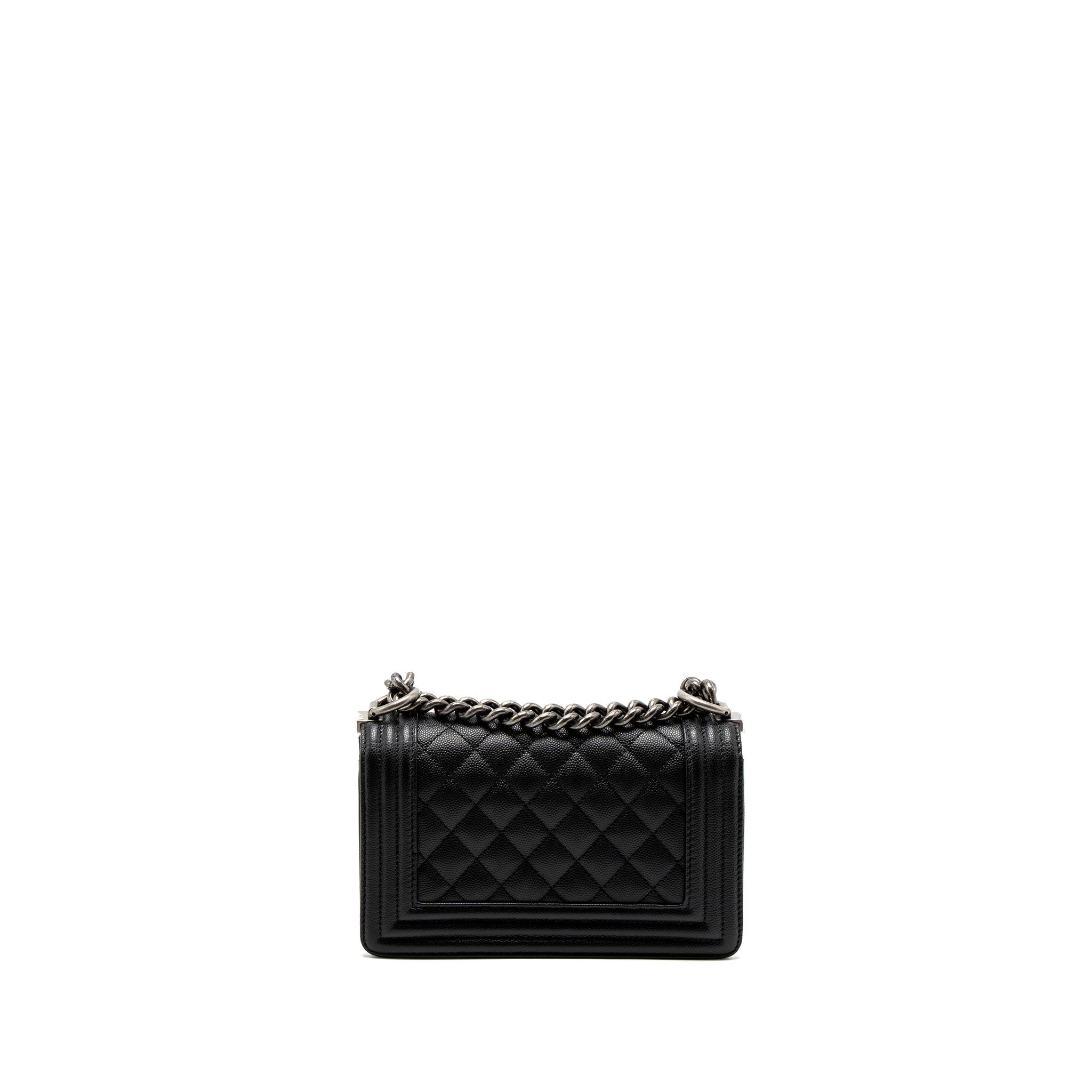 Chanel Small Boy Bag Caviar Black  (Microchip)