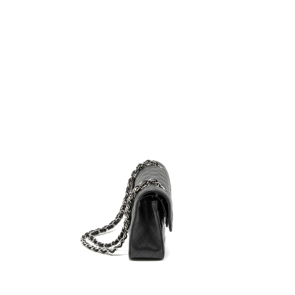 Chanel Small Classic Double Flap Bag Caviar Black  (Microchip)