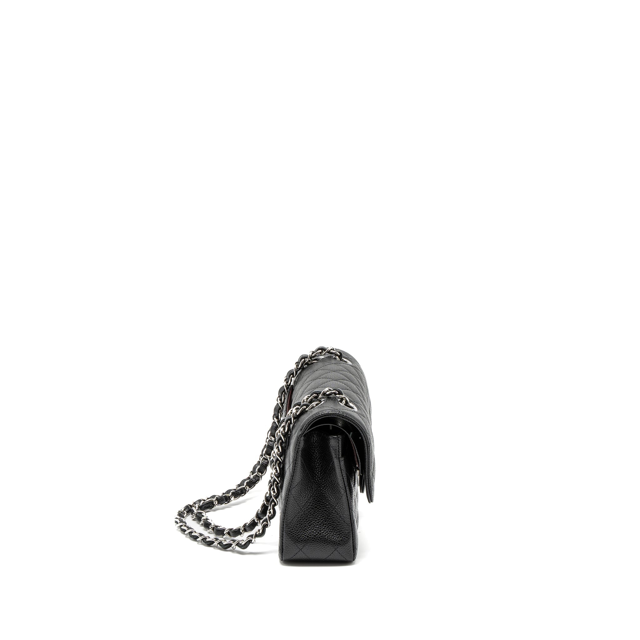 Chanel Small Classic Double Flap Bag Caviar Black  (Microchip)
