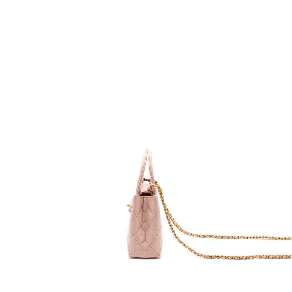 Chanel 23k Mini Shopping Tote Calfskin Light Pink (Microchip)