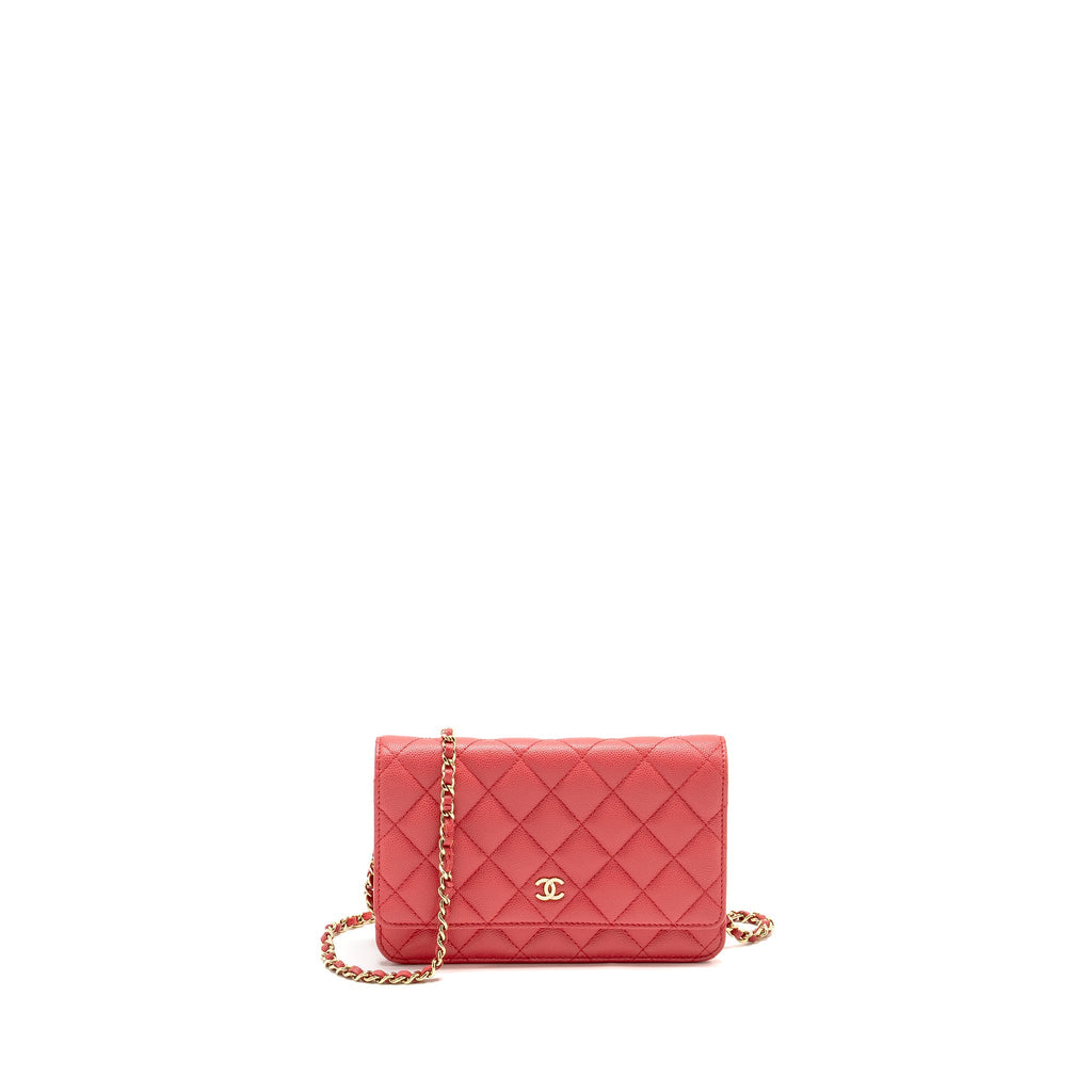 Chanel Classic Wallet on Chain Caviar Pink