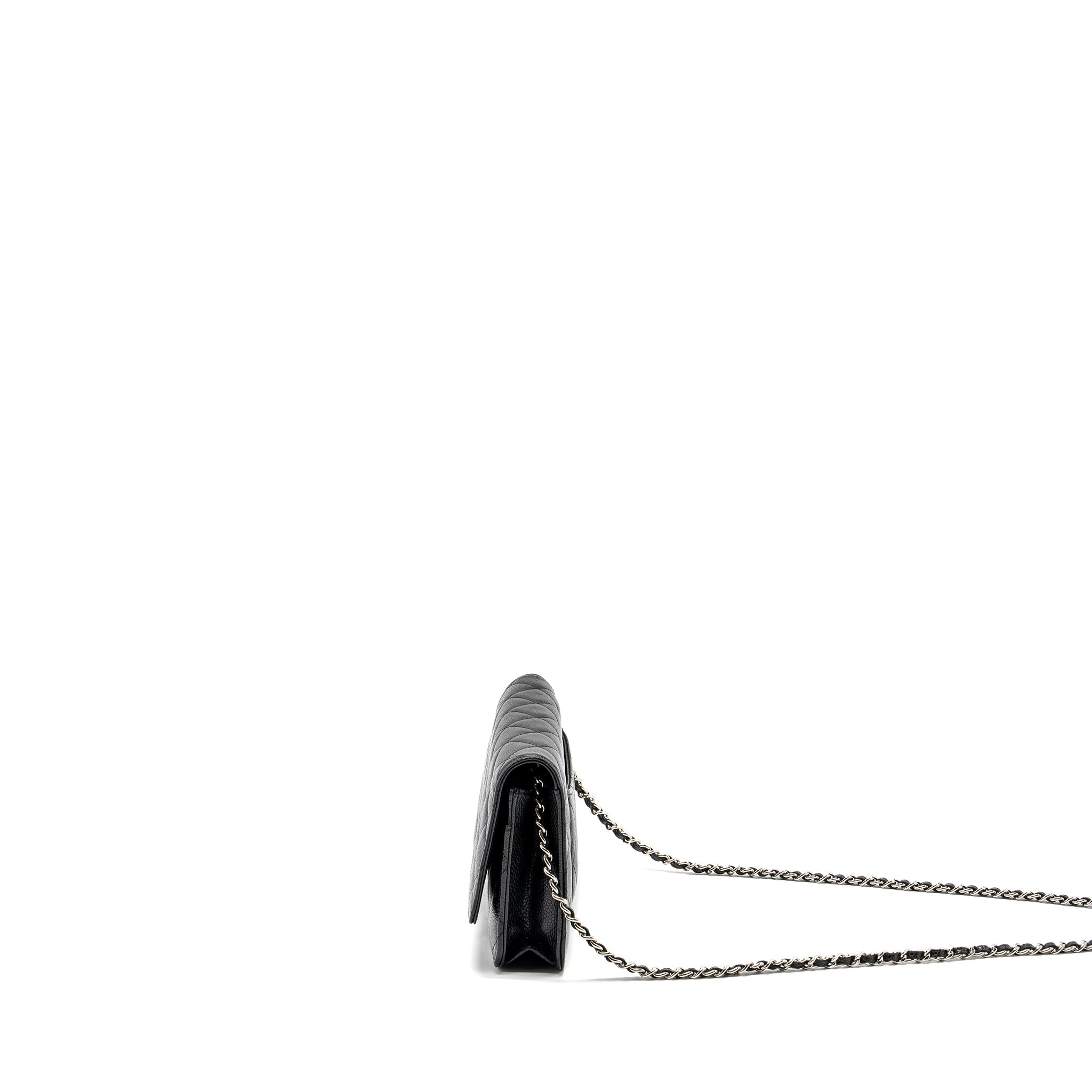 CHANEL Classic Wallet on Chain Caviar Black