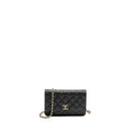 Chanel Detailed CC Logo Wallet on Chain Caviar Black L (Microchip)