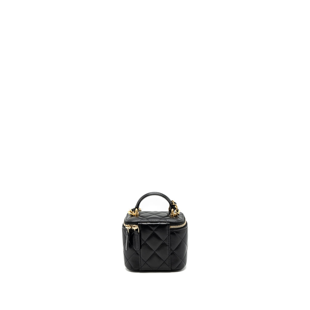 Chanel Top Handle Mini Vanity Lambskin Black