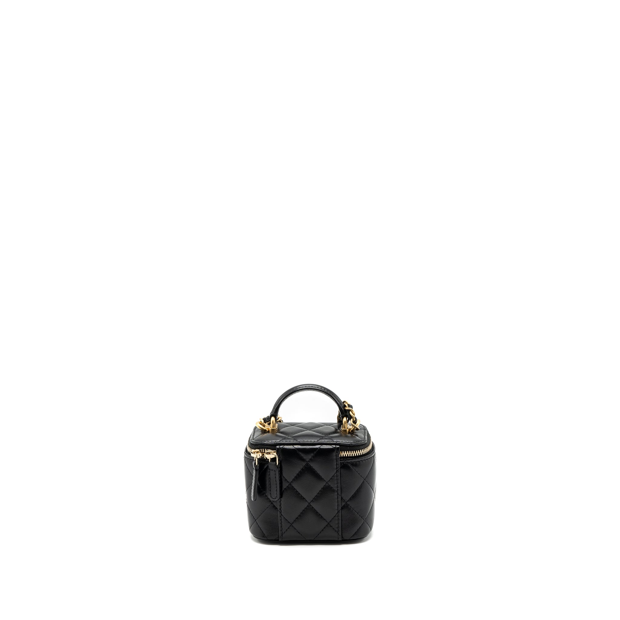Chanel Top Handle Mini Vanity Lambskin Black