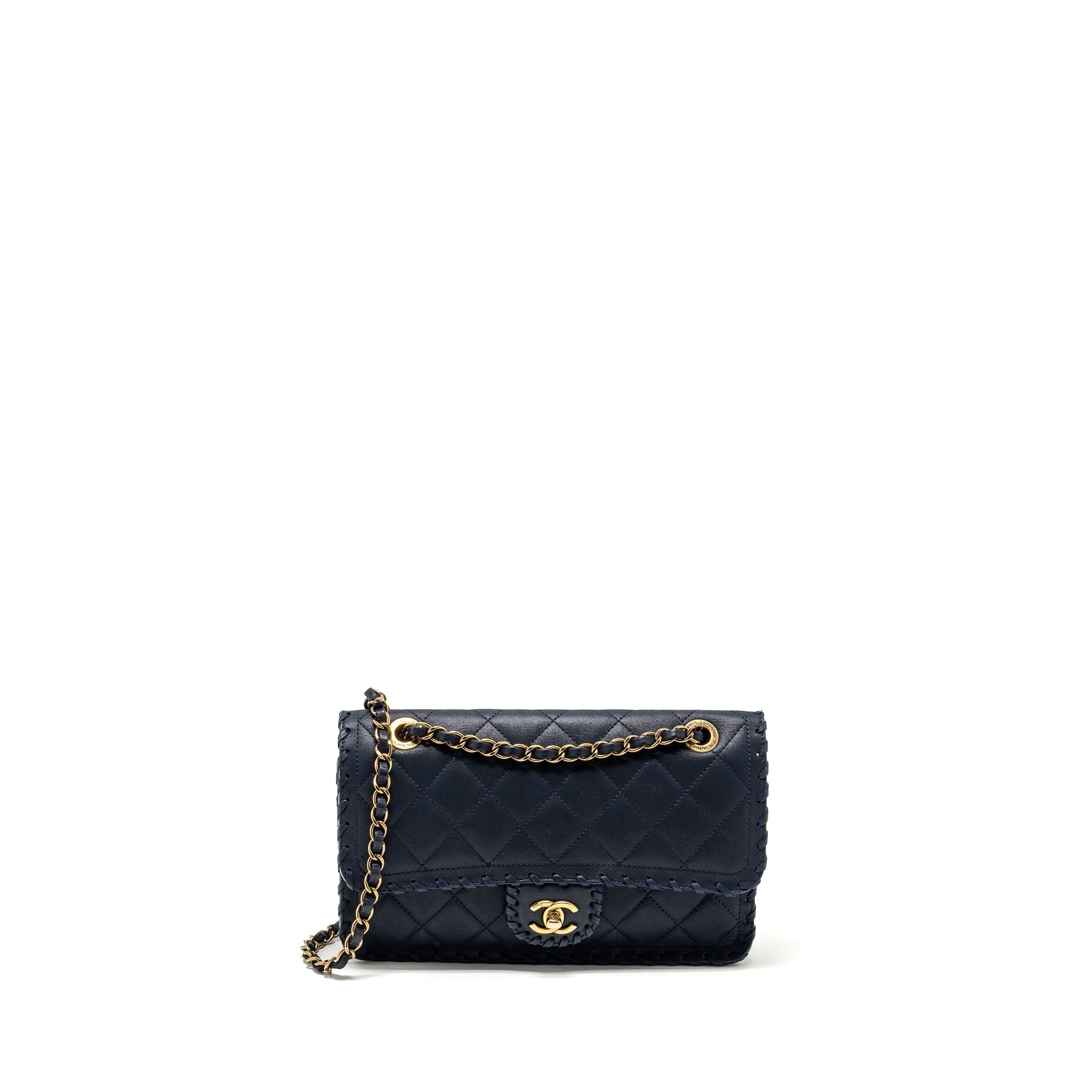 Chanel Seasonal Flap Bag Calfskin Navy