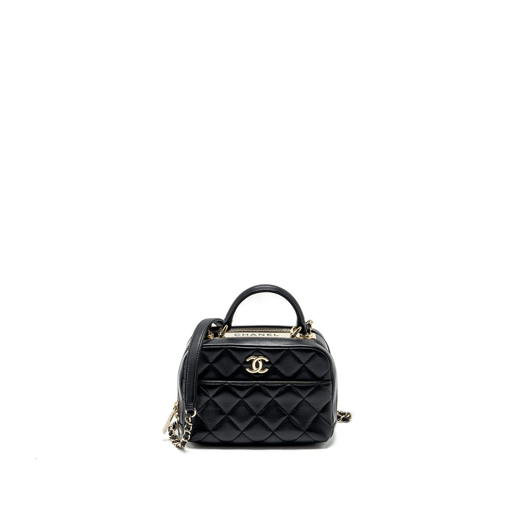 Chanel trendy cc top handle vanity bag lambskin black