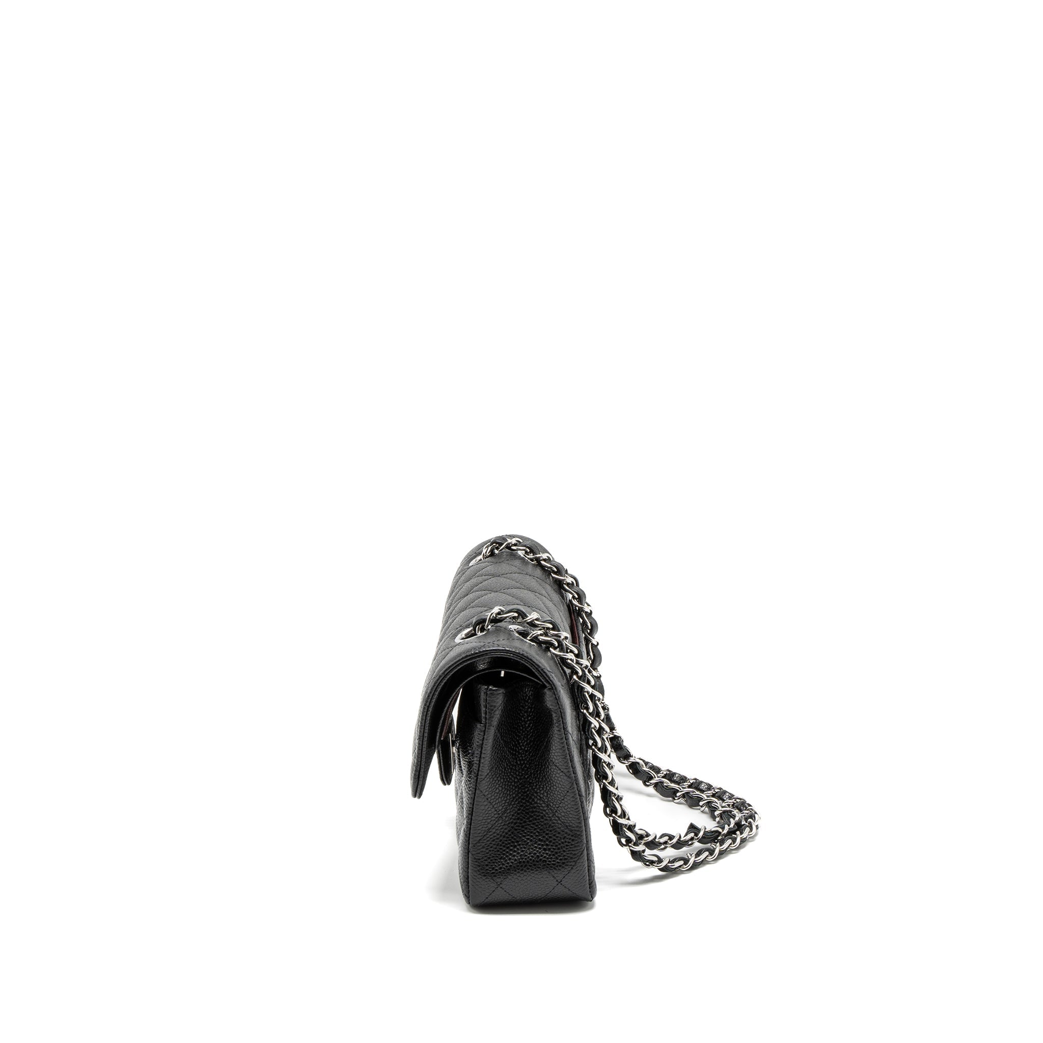 Chanel Small Classic Double Flap Bag Caviar Black  (Microchip)