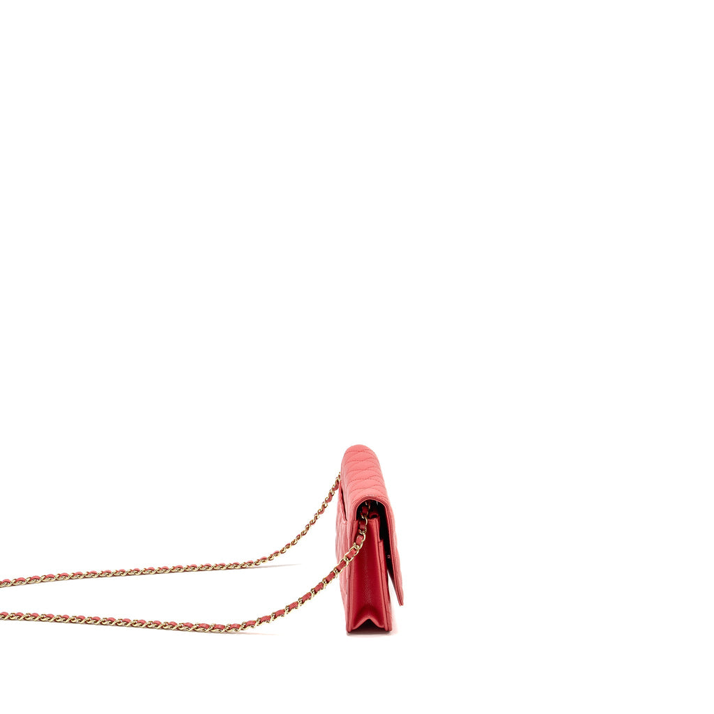 Chanel Classic Wallet on Chain Caviar Pink