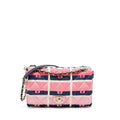 Chanel CC Logo Printed Flap Bag Fabric Multicolour L (Microchip)