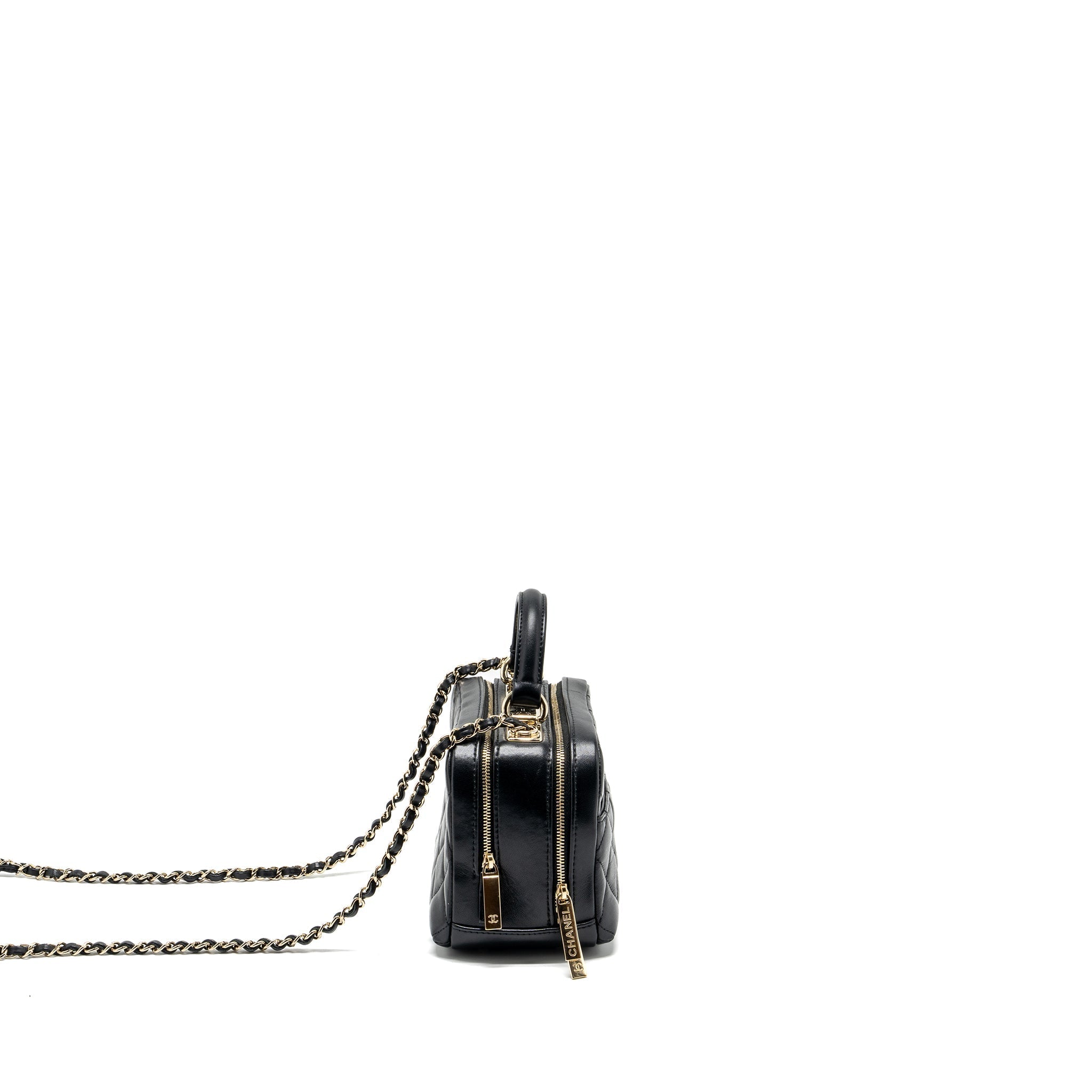 Chanel trendy cc top handle vanity bag lambskin black