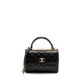 Chanel Top Handle Trendy CC Flap Bag Lambskin Black L