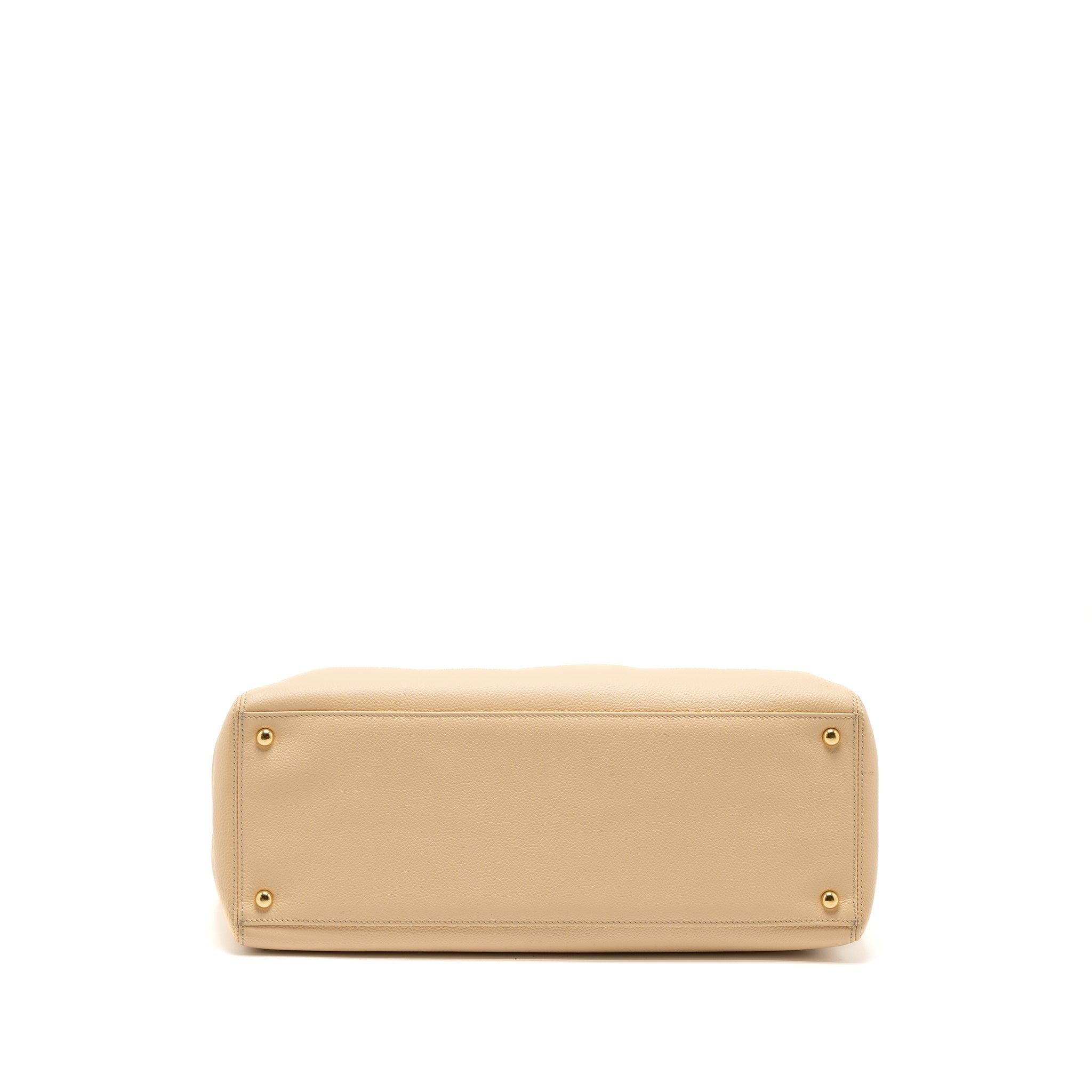 Chanel Cerf Tote Bag Grained Calfskin Beige
