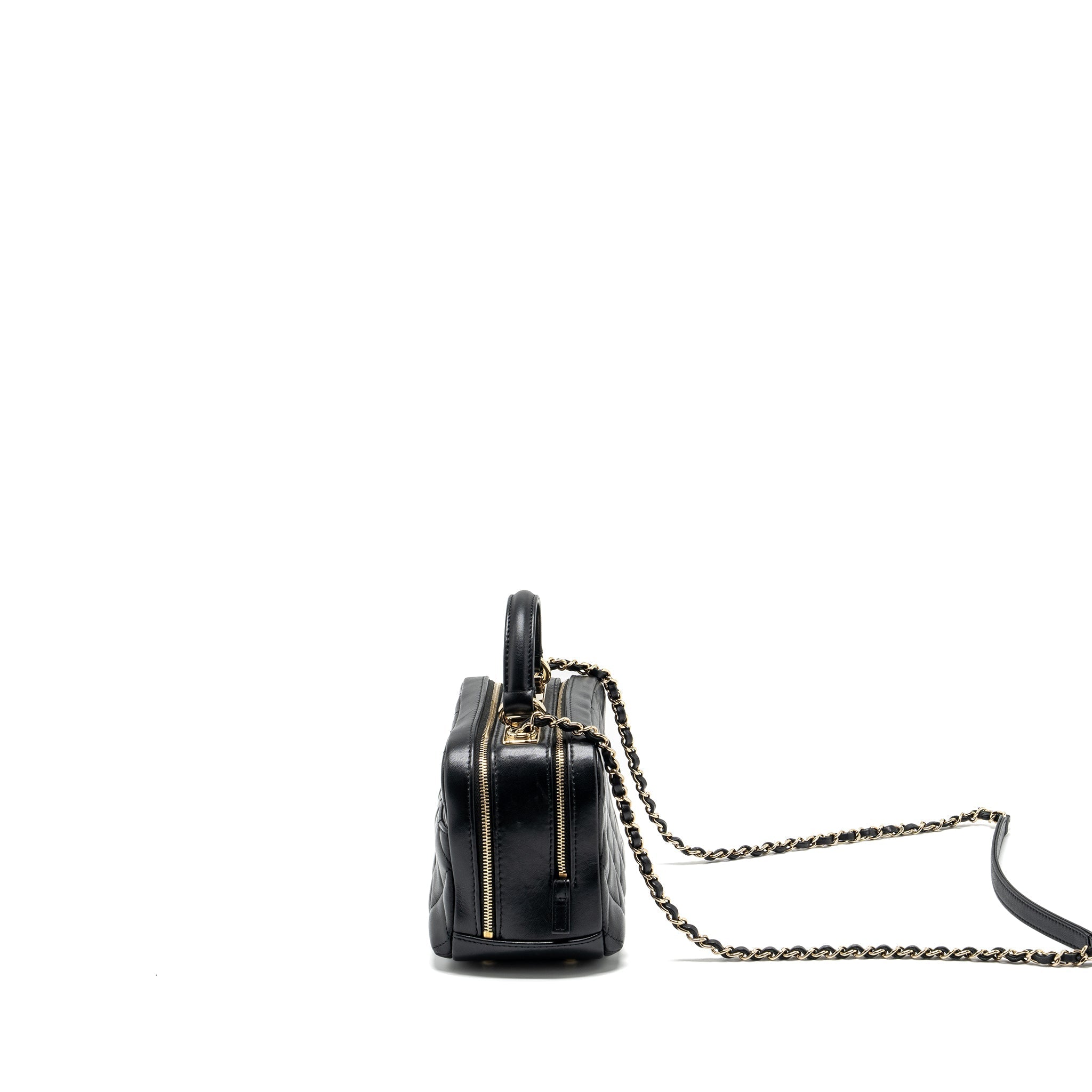 Chanel trendy cc top handle vanity bag lambskin black